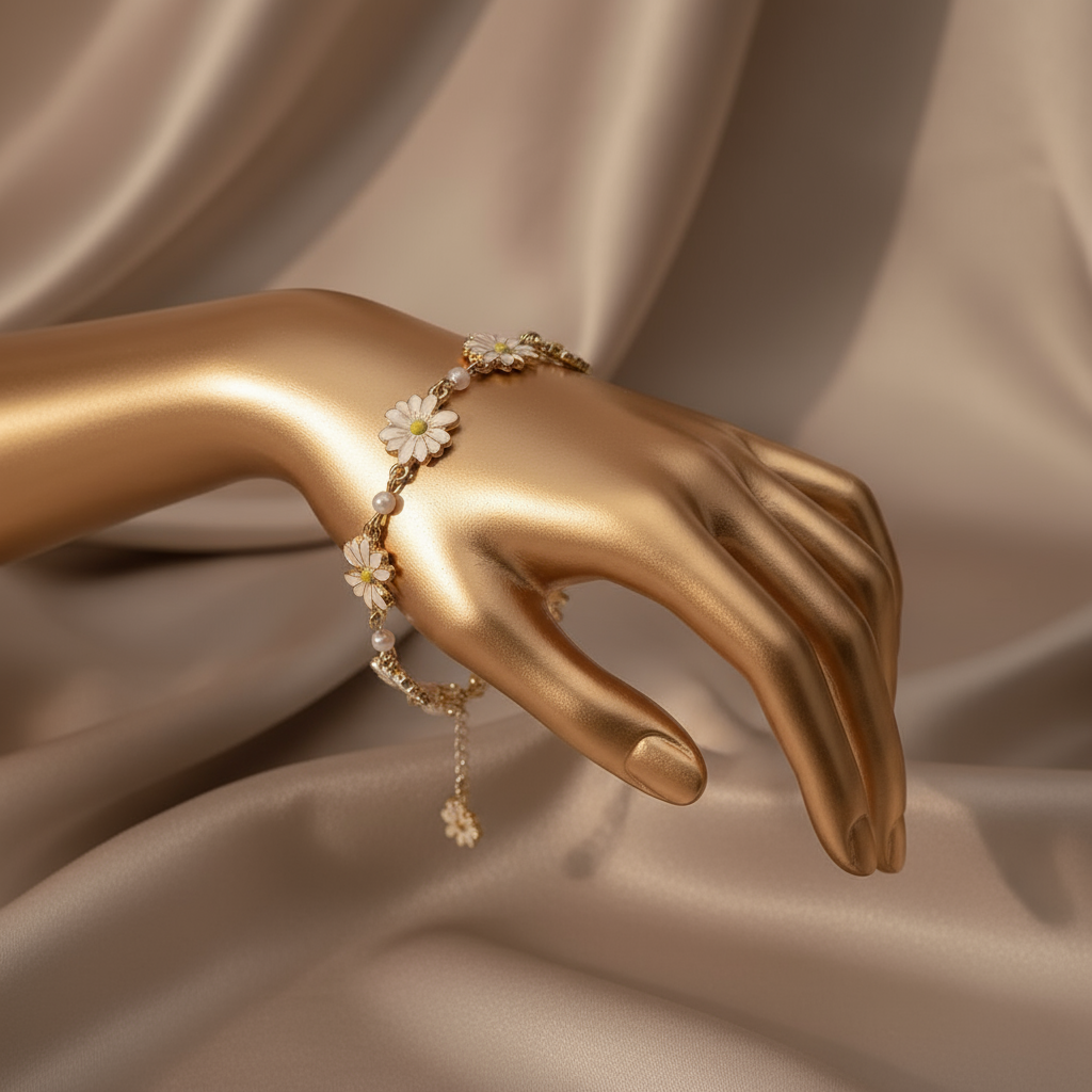 Daisy Garden Pearl Bracelet