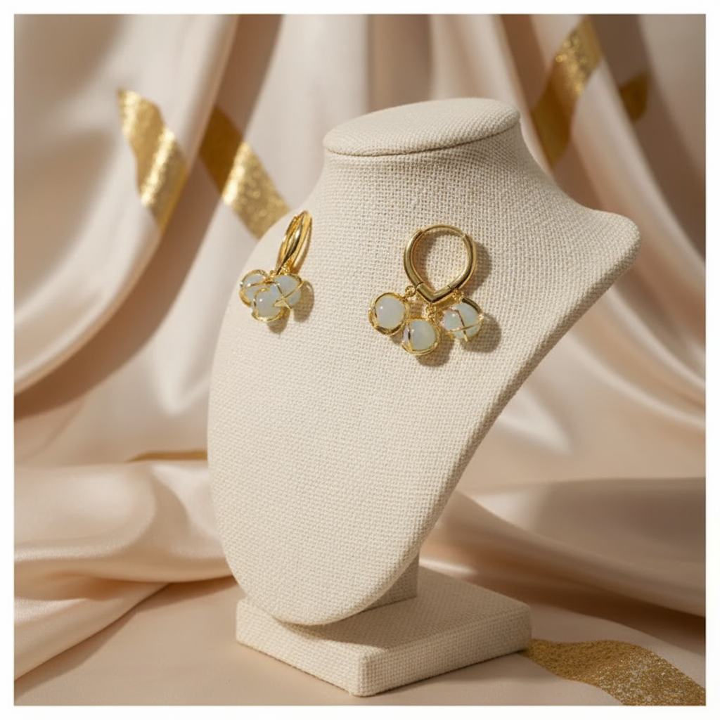 Clover Charm Hoop Earrings