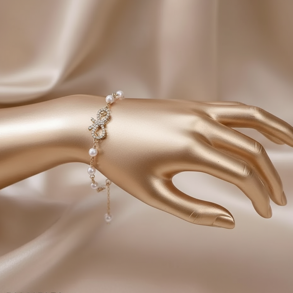 Enchanted Bow Pearl Bracelet