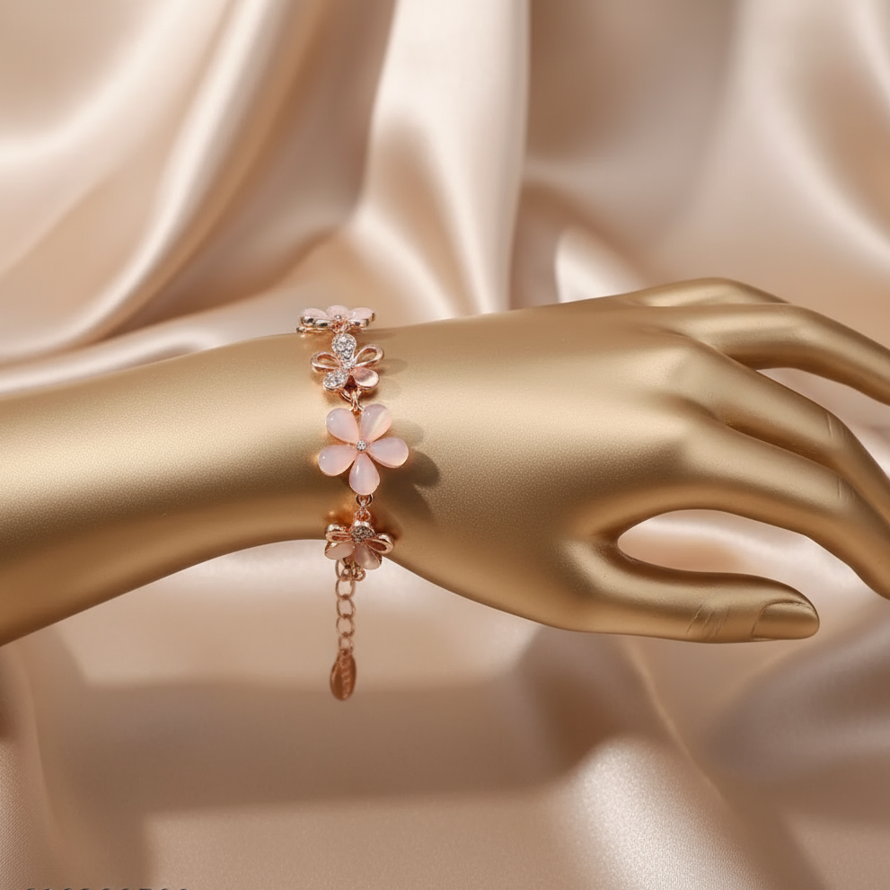 Blushing Blooms Rose Gold Bracelet