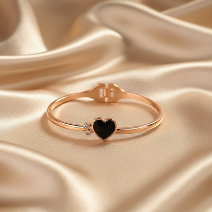 Noir Heart Cuff Bangle