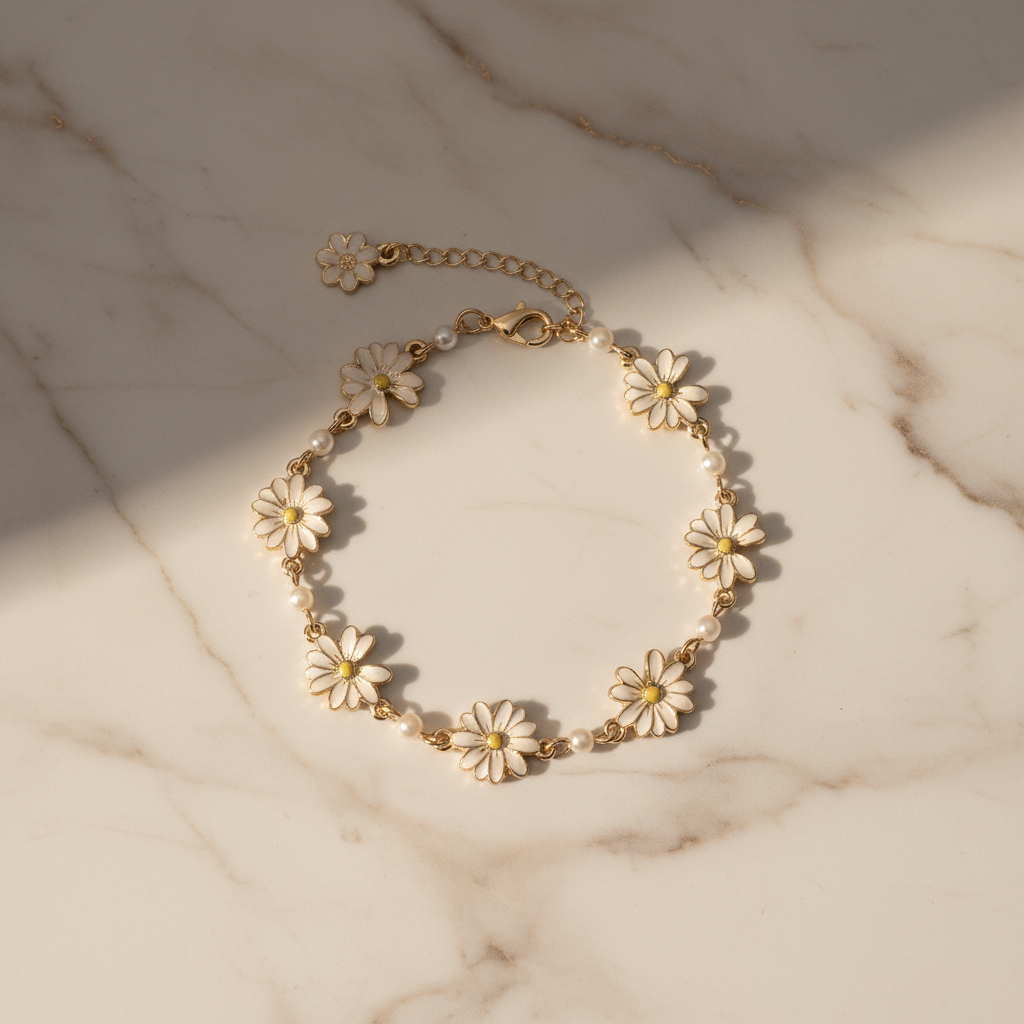 Daisy Garden Pearl Bracelet