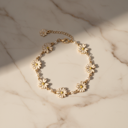 Daisy Garden Pearl Bracelet