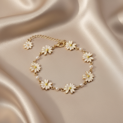 Daisy Garden Pearl Bracelet