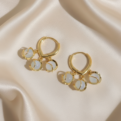 Clover Charm Hoop Earrings