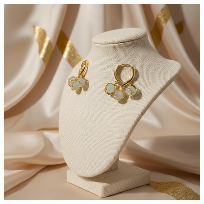 Clover Charm Hoop Earrings