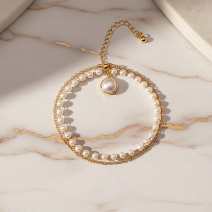 Luminous Layered Pearl Bracelet