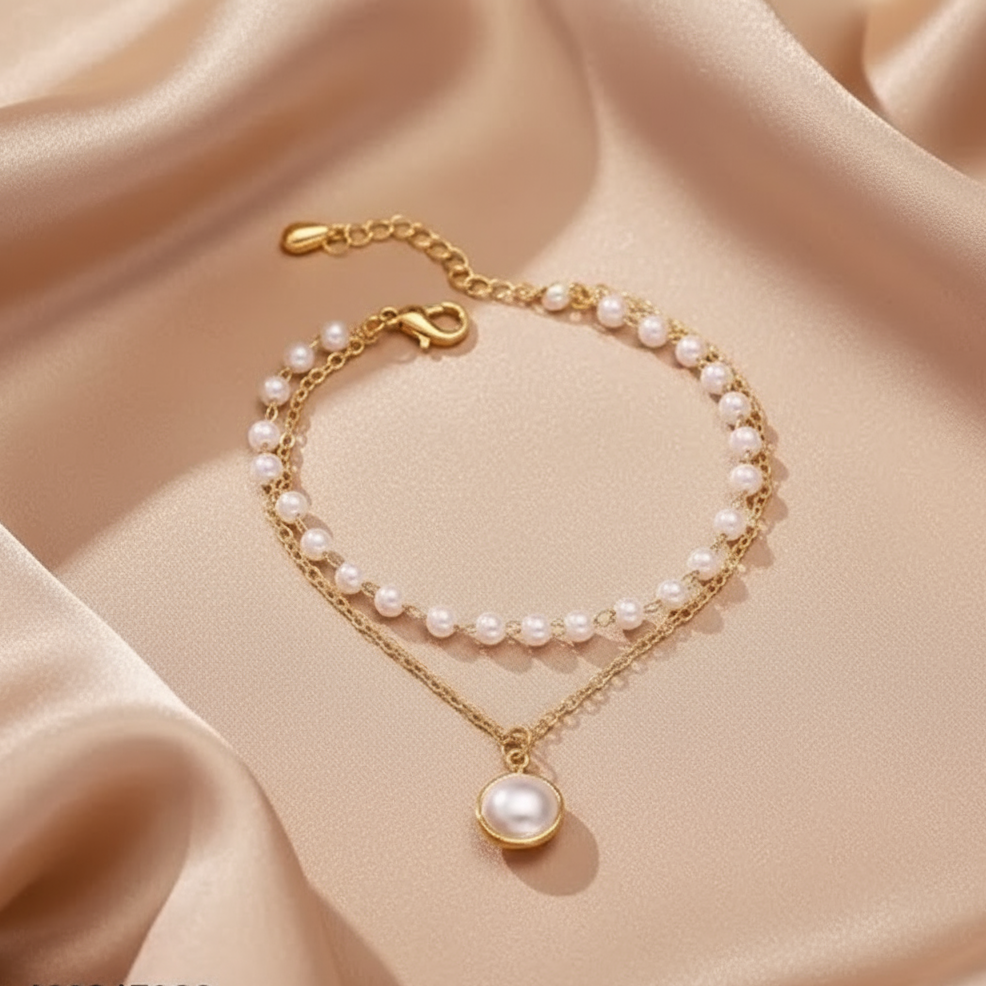 Luminous Layered Pearl Bracelet