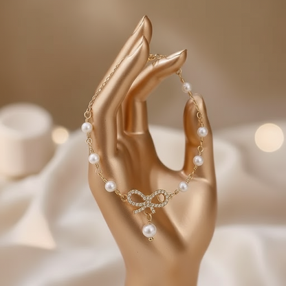 Enchanted Bow Pearl Bracelet