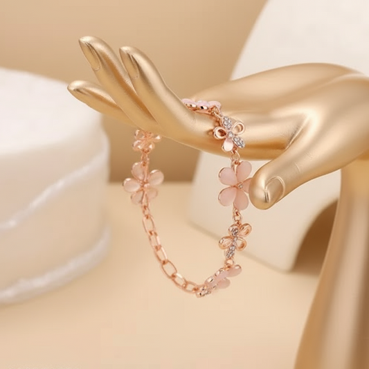 Blushing Blooms Rose Gold Bracelet