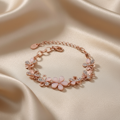 Blushing Blooms Rose Gold Bracelet