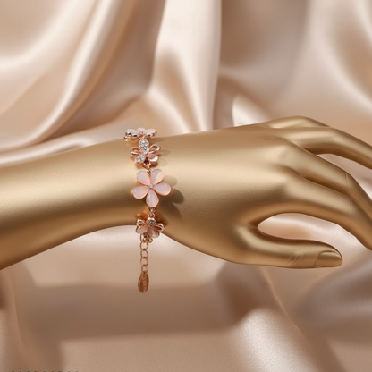 Blushing Blooms Rose Gold Bracelet